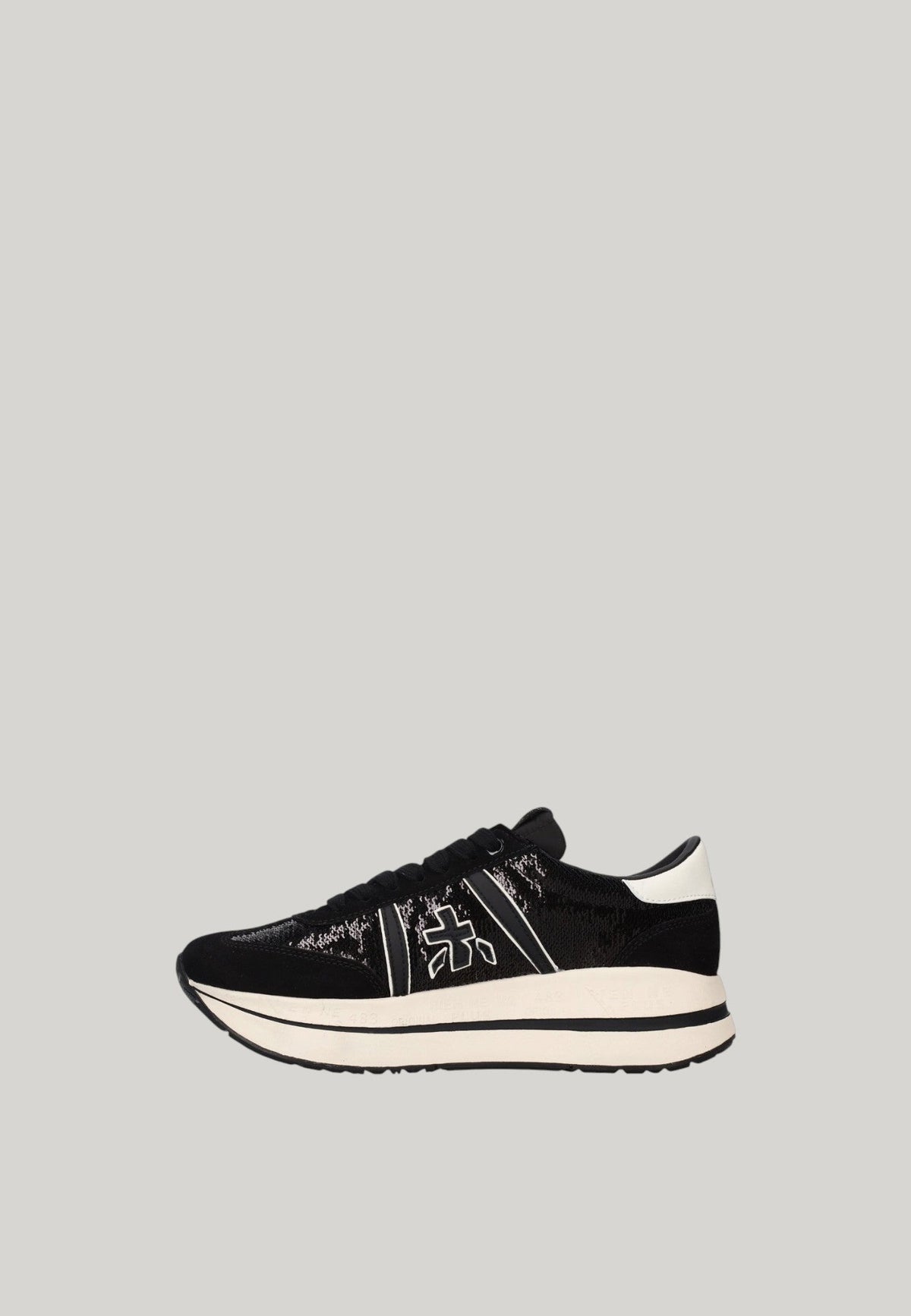 SNEAKERS BETHCOIN 8504 NERE CON PAILLETTES