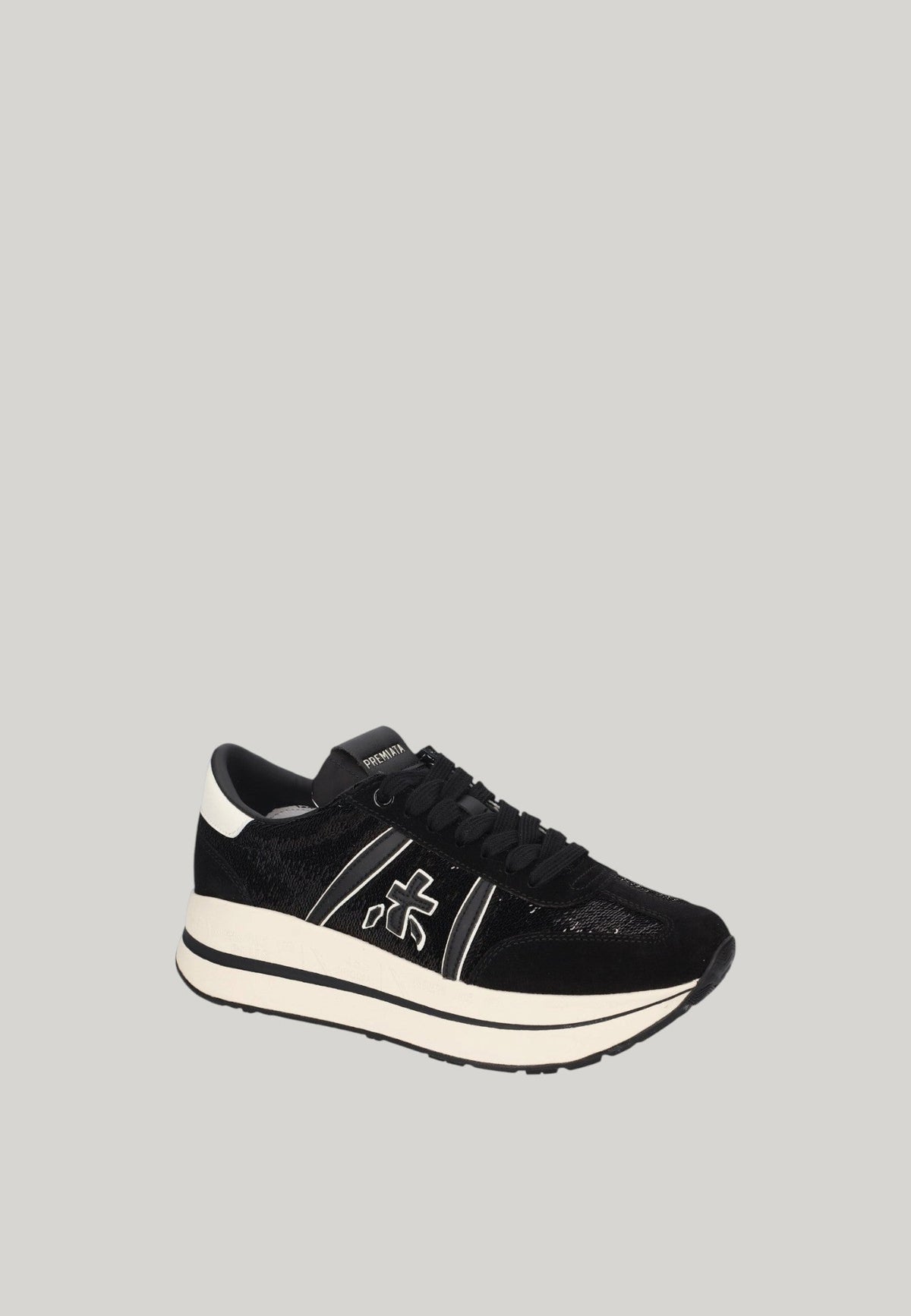 SNEAKERS BETHCOIN 8504 NERE CON PAILLETTES