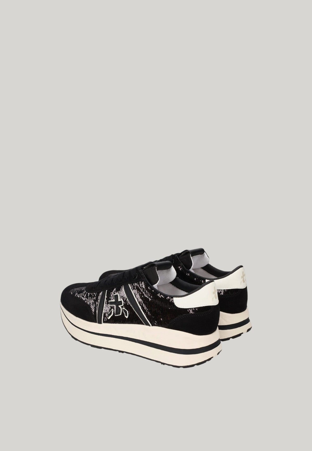 SNEAKERS BETHCOIN 8504 NERE CON PAILLETTES