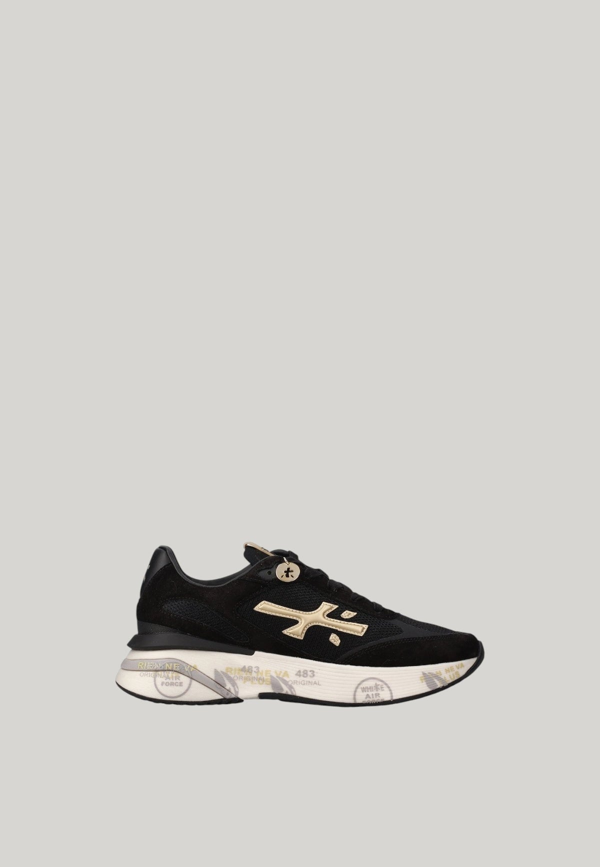 SNEAKERS MOERUND 7799 NERE CON DETTAGLI ORO