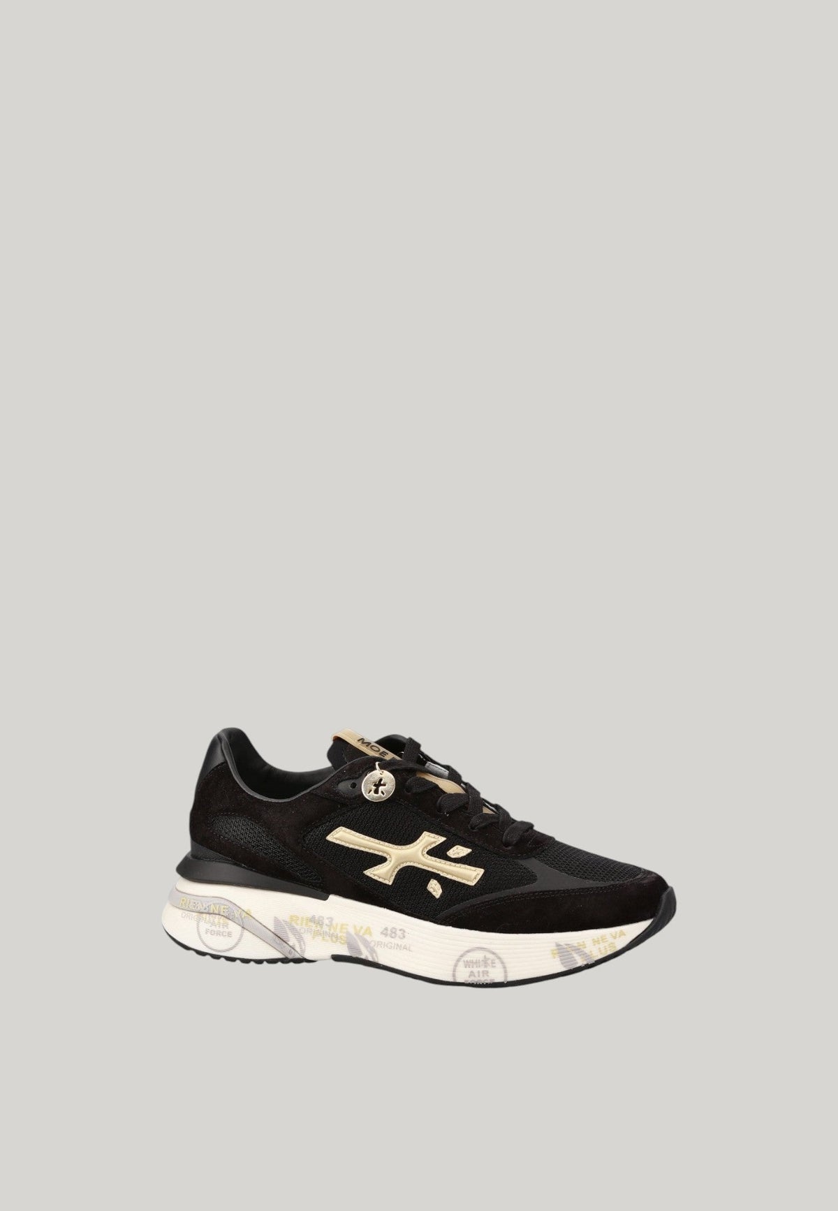 SNEAKERS MOERUND 7799 NERE CON DETTAGLI ORO