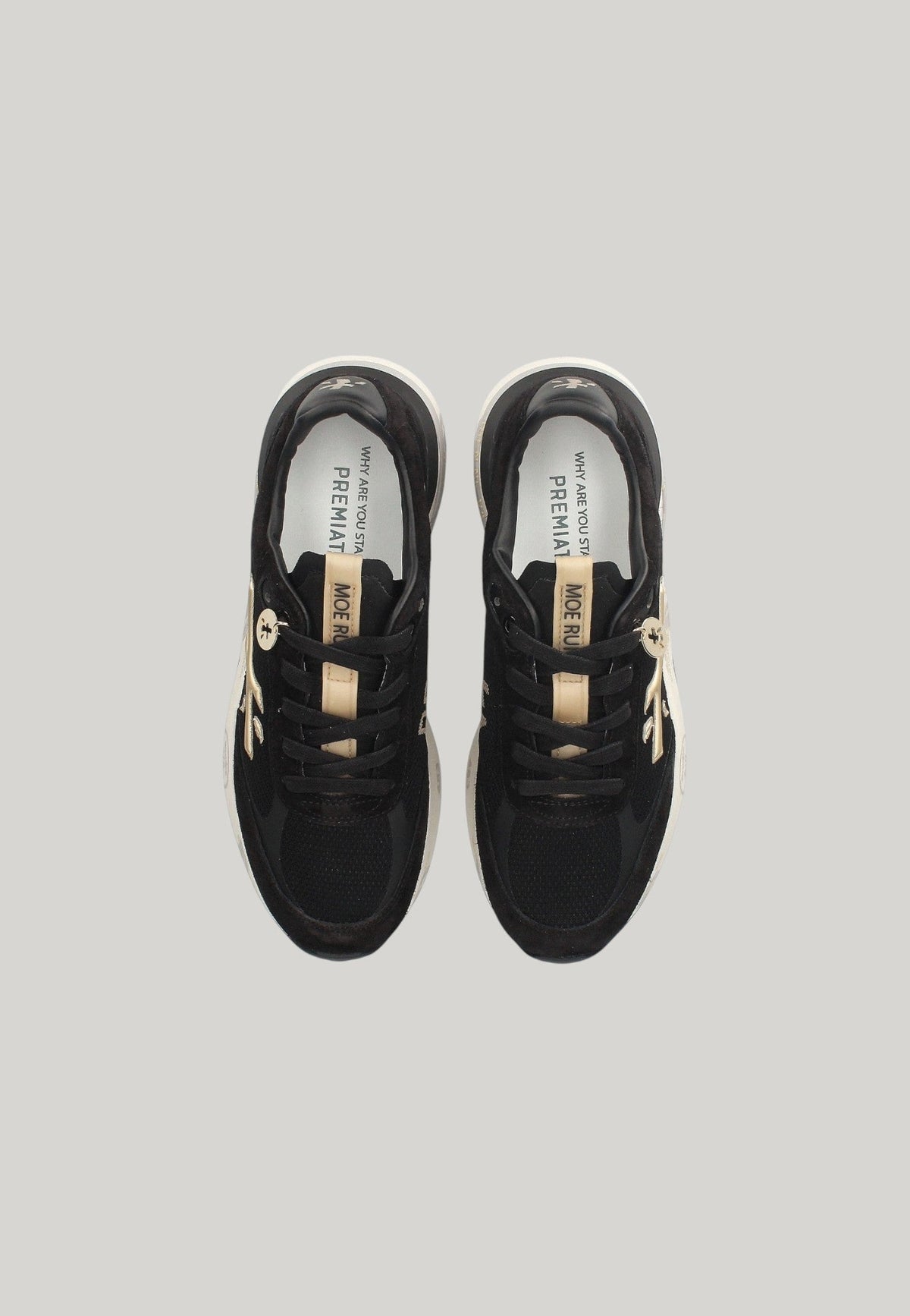 SNEAKERS MOERUND 7799 NERE CON DETTAGLI ORO