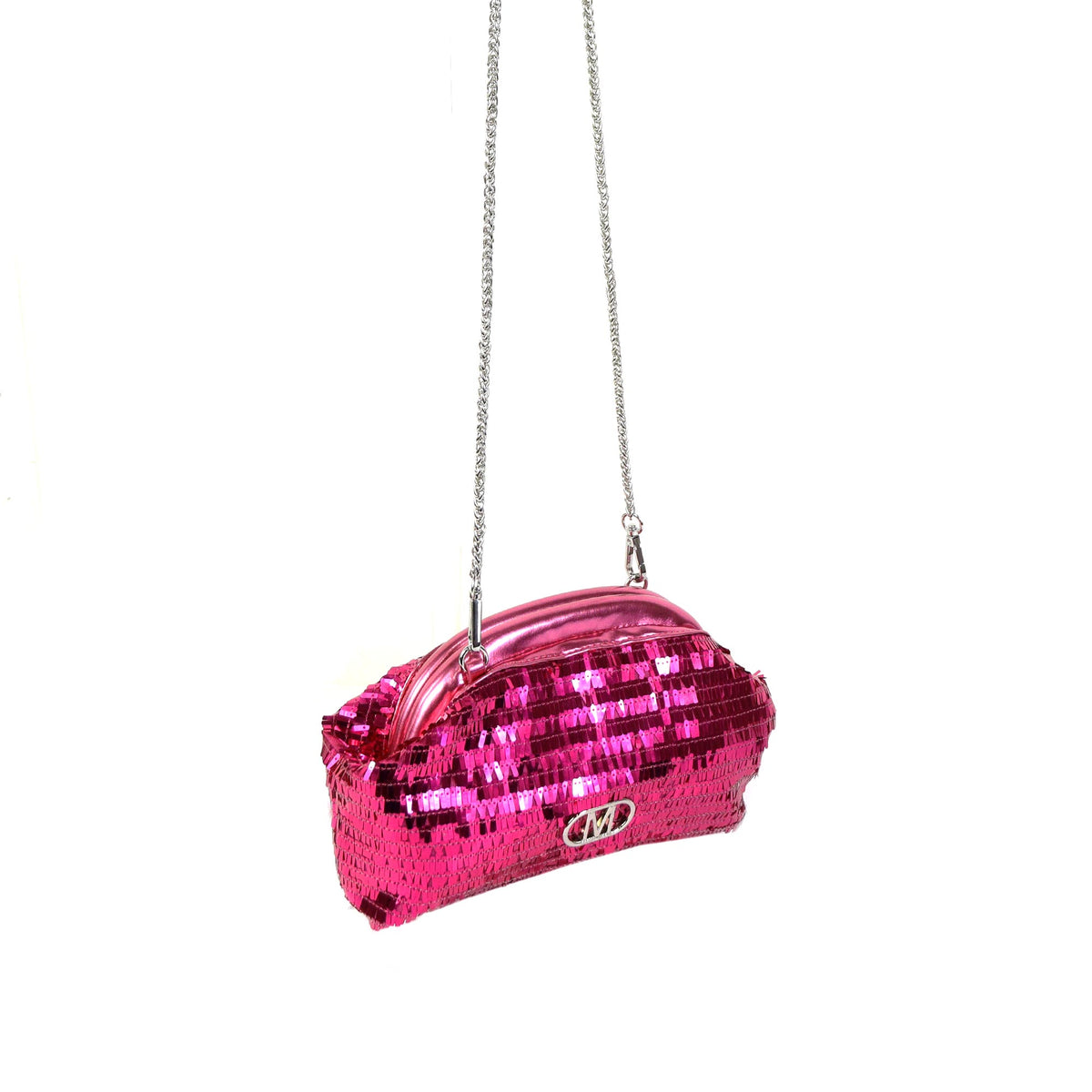 CLUTCH PAILLETTES FUCSIA