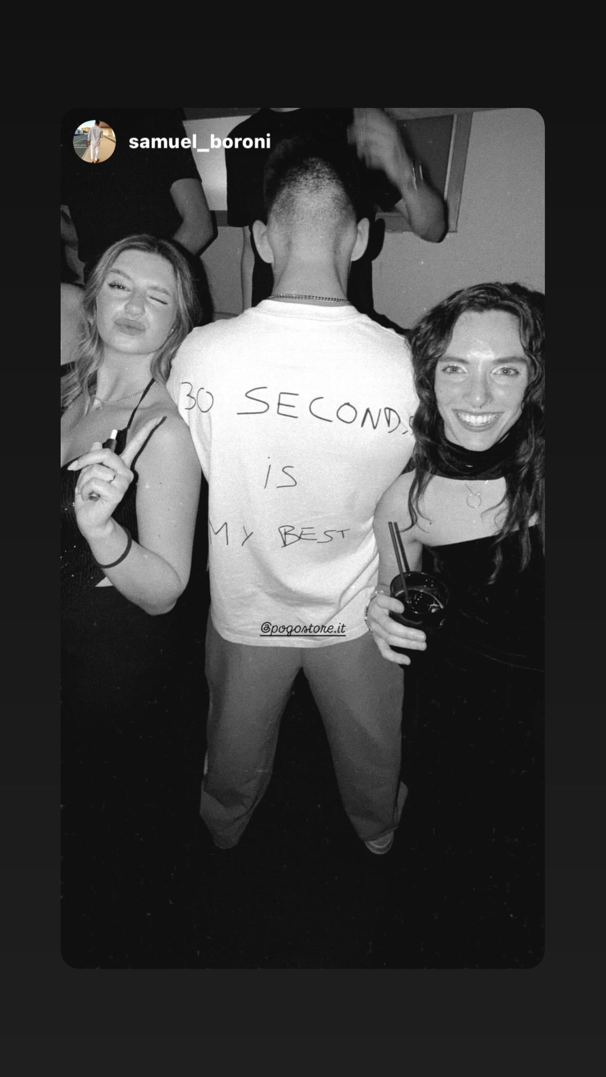 Pogostore.it 30 Seconds Tee 30SEC Nero/Bianco - T-shirt Grafica