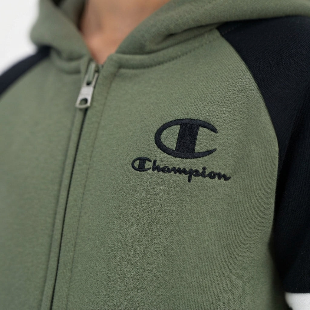 Champion felpa junior con cappuccio 307716 GS548 verde