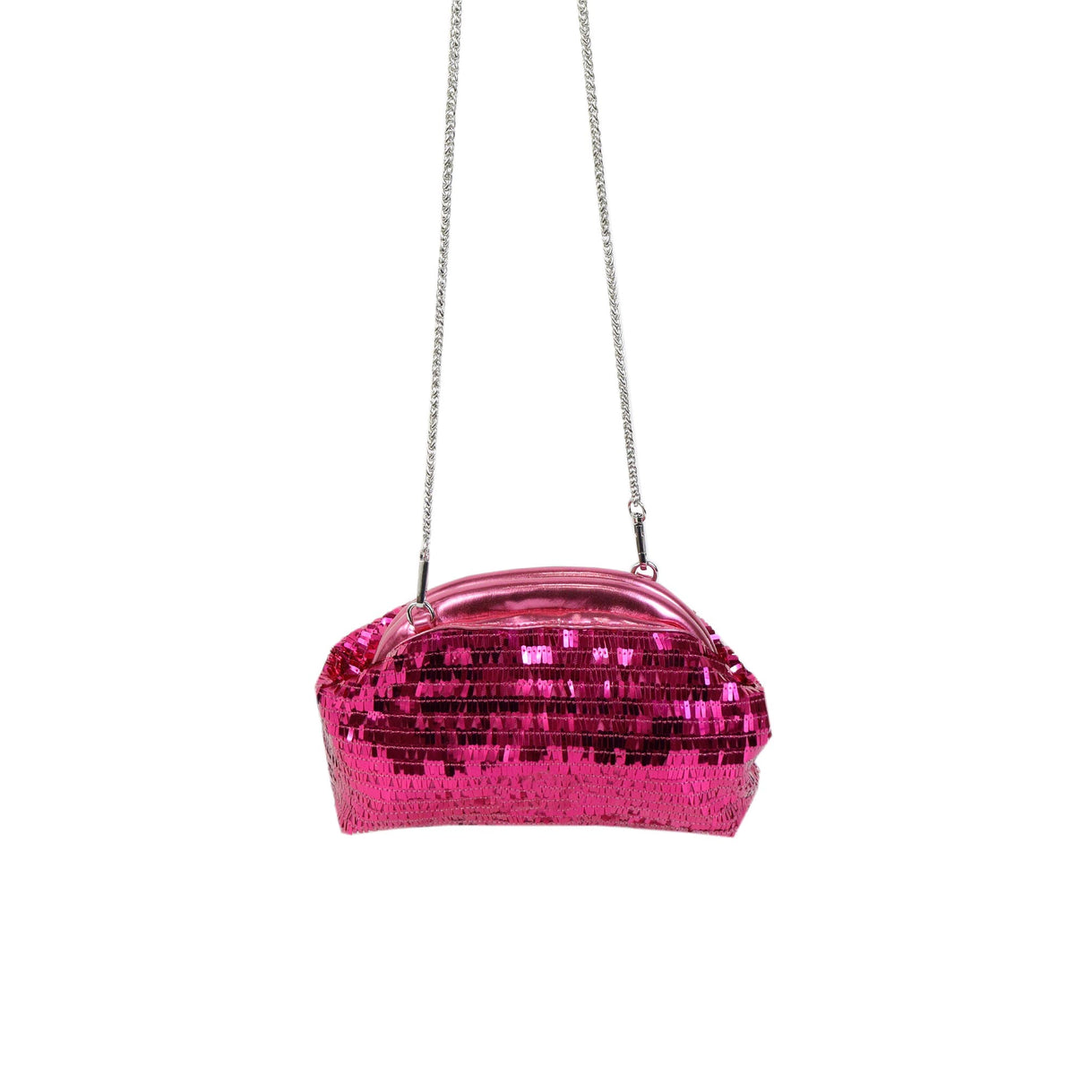 CLUTCH PAILLETTES FUCSIA