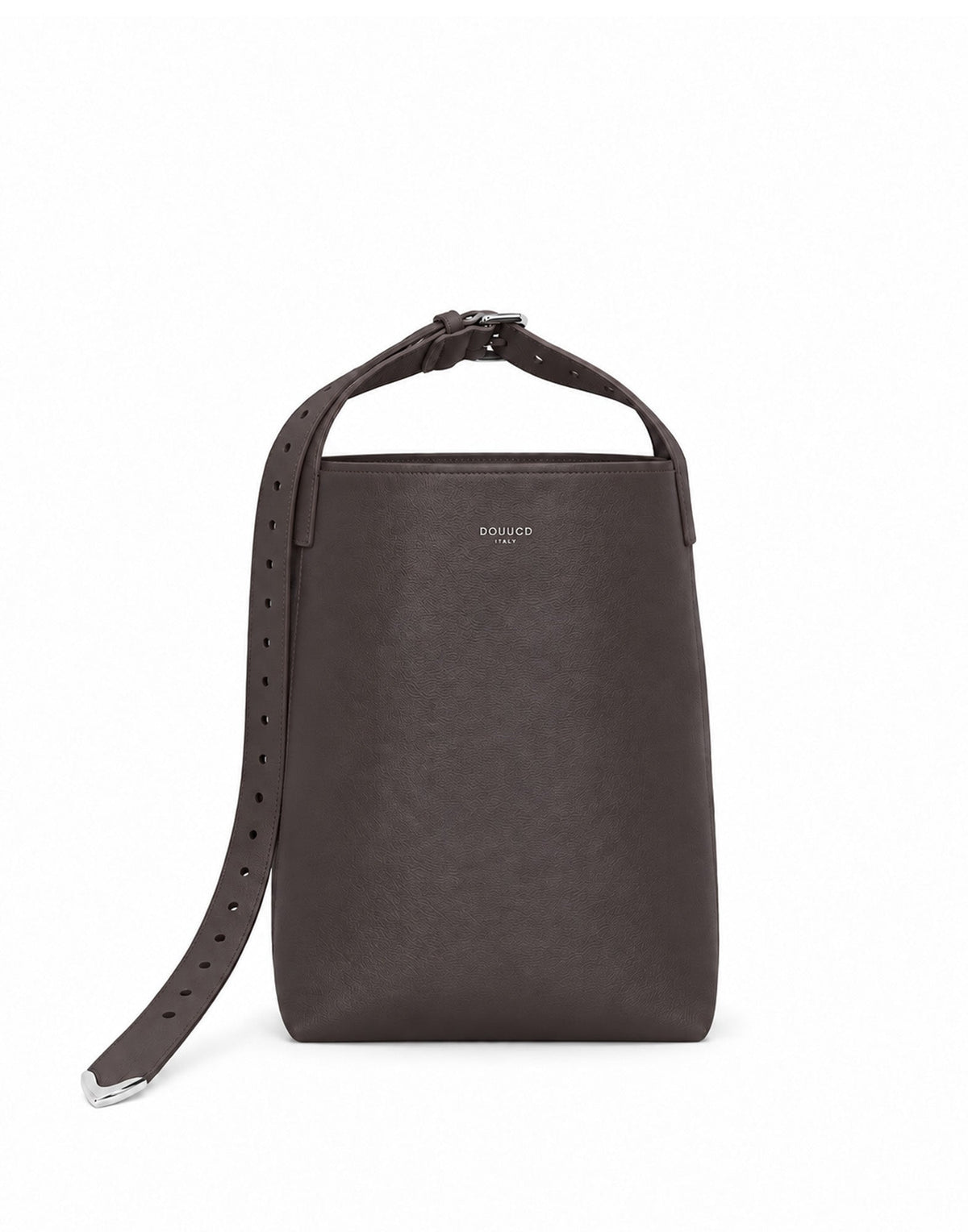 DOUUOD Borsa a Secchiello Tilla in Pelle Mousse Ebano