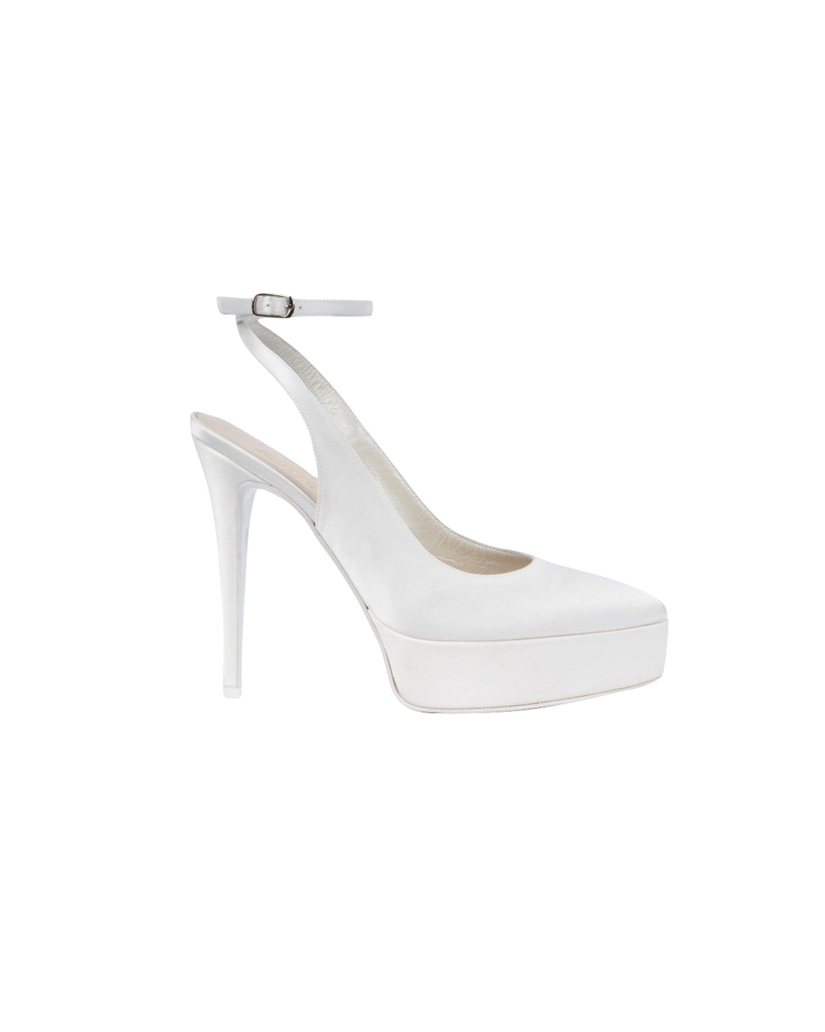 DECOLLETE SLINGBACK AVORIO CON CINTURINO