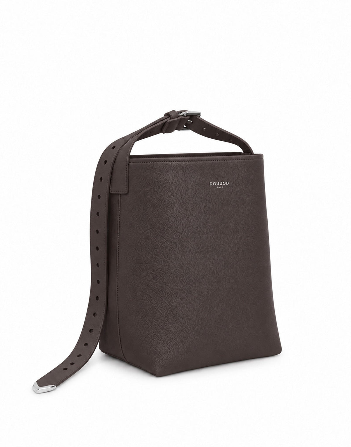 DOUUOD Borsa a Secchiello Tilla in Pelle Mousse Ebano