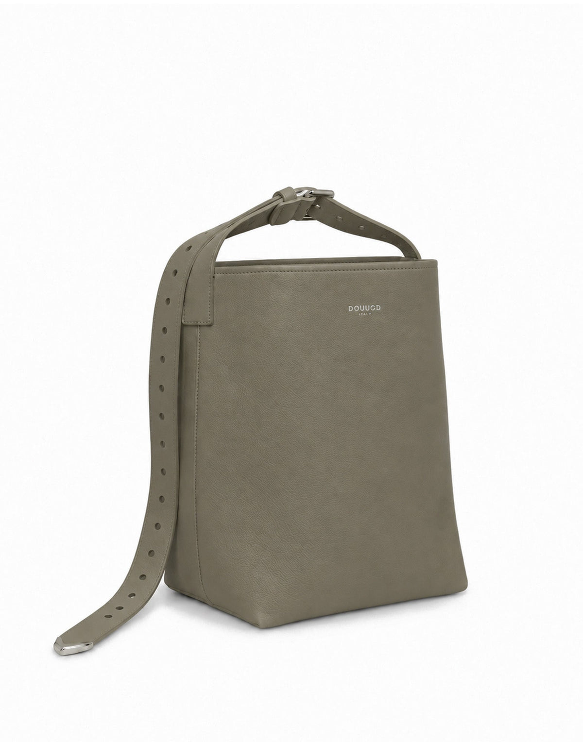 DOUUOD Borsa a Secchiello Tilla in Pelle Mousse Militare