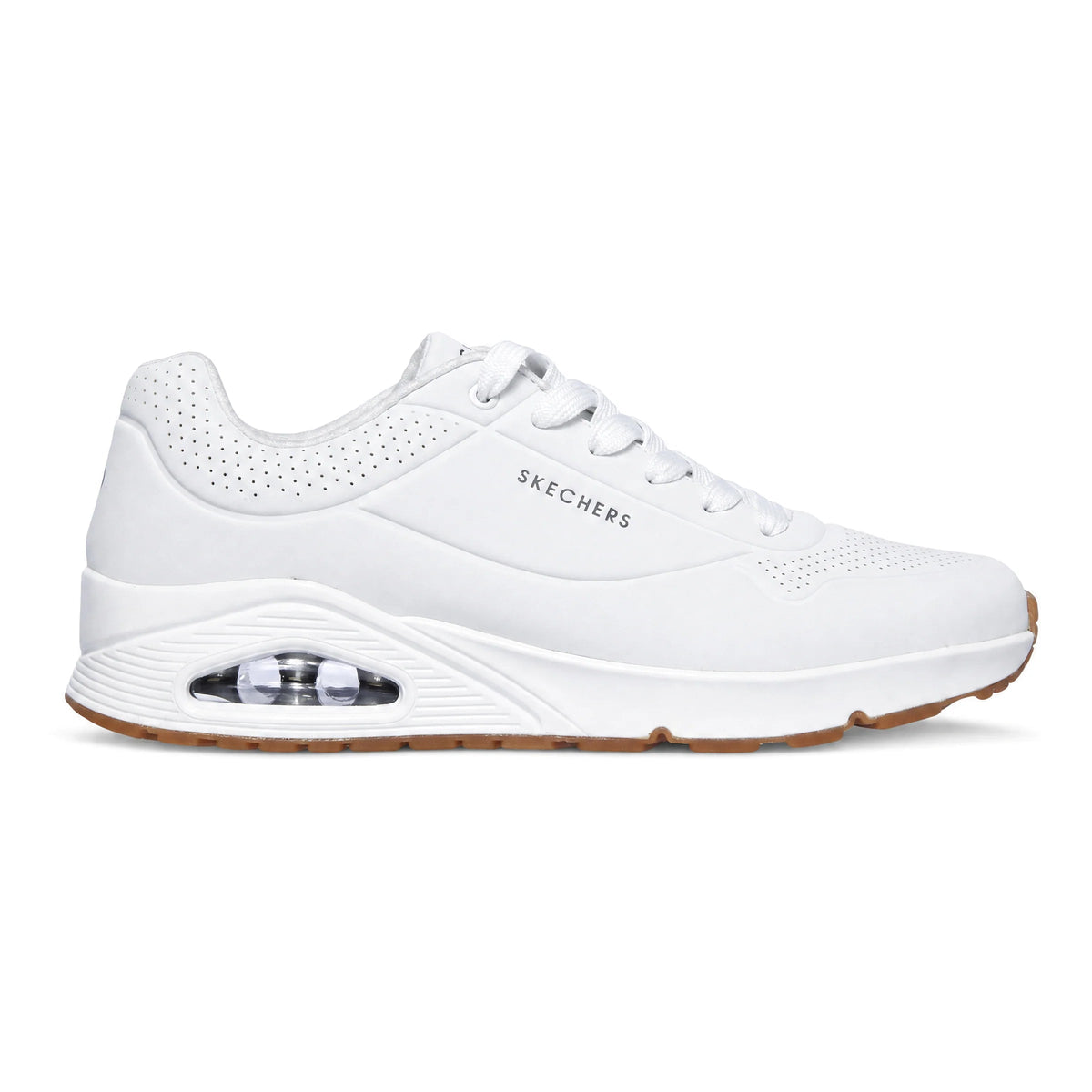 Skechers scarpa sneakers da uomo Slip-Ins Uno Glide Step Glide On Air 183420/WHT bianca