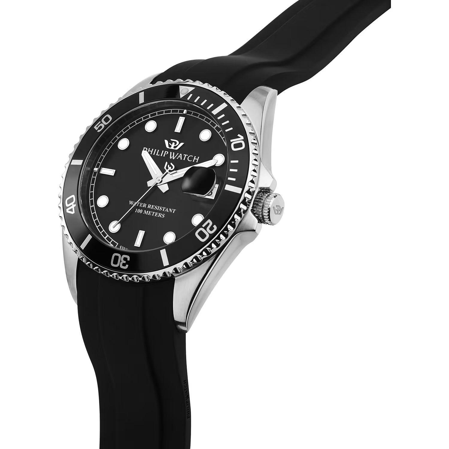 Philip Watch Caribe Sport R8251597004 – Quarzo | 42mm | Cinturino nero | Vetro zaffiro