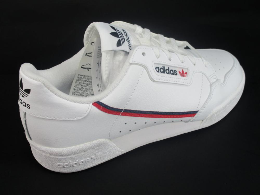Adidas Continental 80 J F99787 White Scarlet Navy Boys' Sneakers