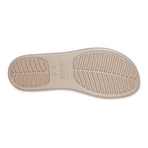 Crocs Women's Brooklyn Mid Wedge Strap Sandal 206219-16T Stucco-Mushroom
