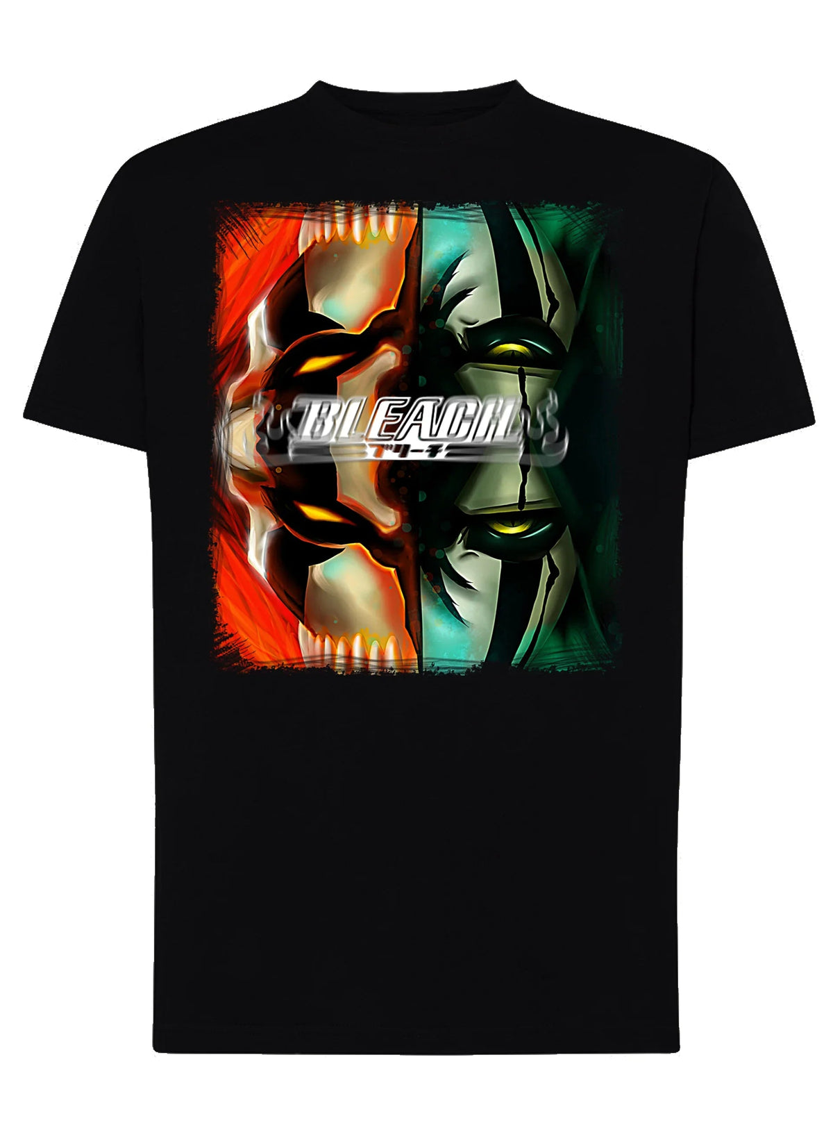 Bleach Doble face Manga Anime Fumetti 6011-4 T-shirt Urban Men Uomo 100% Cotone Pettinato JK