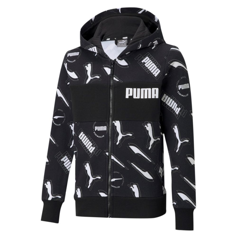 Puma Kids' Alpha AOP Full Zip Hoodie 585894 01 black