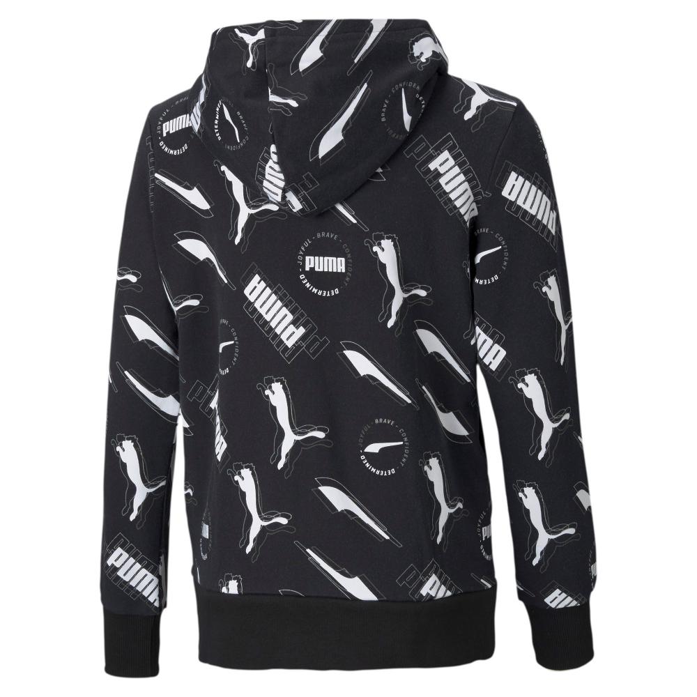 Puma Kids' Alpha AOP Full Zip Hoodie 585894 01 black
