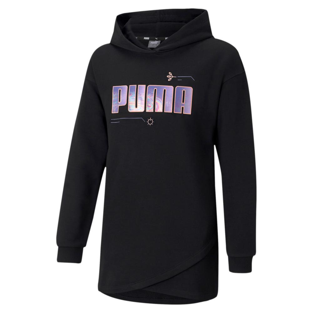 Puma Girls' Alpha Elongated TR Hoodie Dress 586175 01 Black