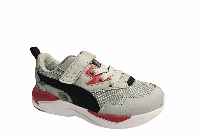 Puma X-Ray Lite AC Inf 374398 13 light gray-black-red children's sports shoe