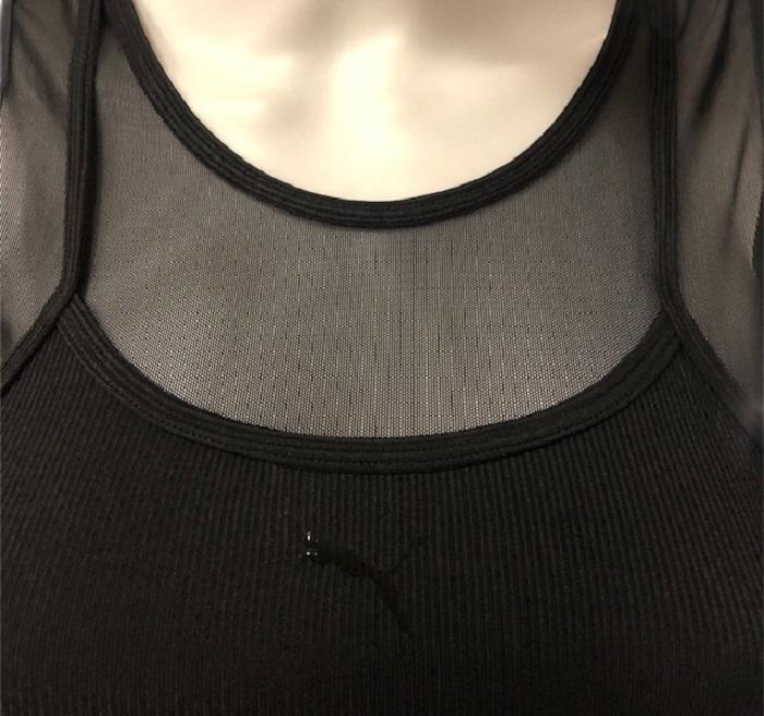Puma Women's Studio LAYERED CROP TOP 520223 01 black