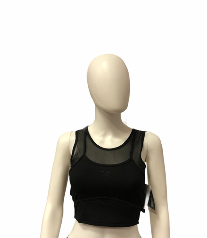 Puma Women's Studio LAYERED CROP TOP 520223 01 black