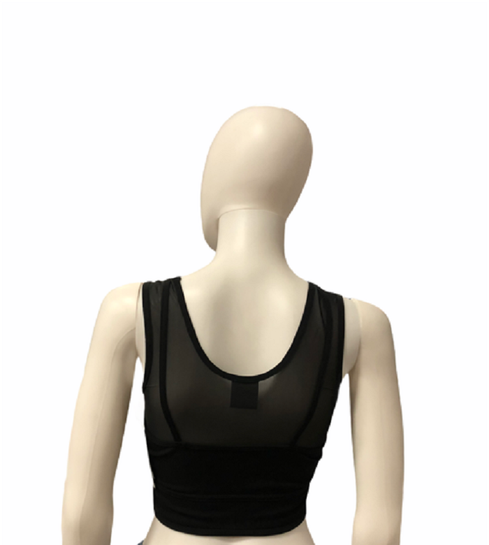 Puma Women's Studio LAYERED CROP TOP 520223 01 black