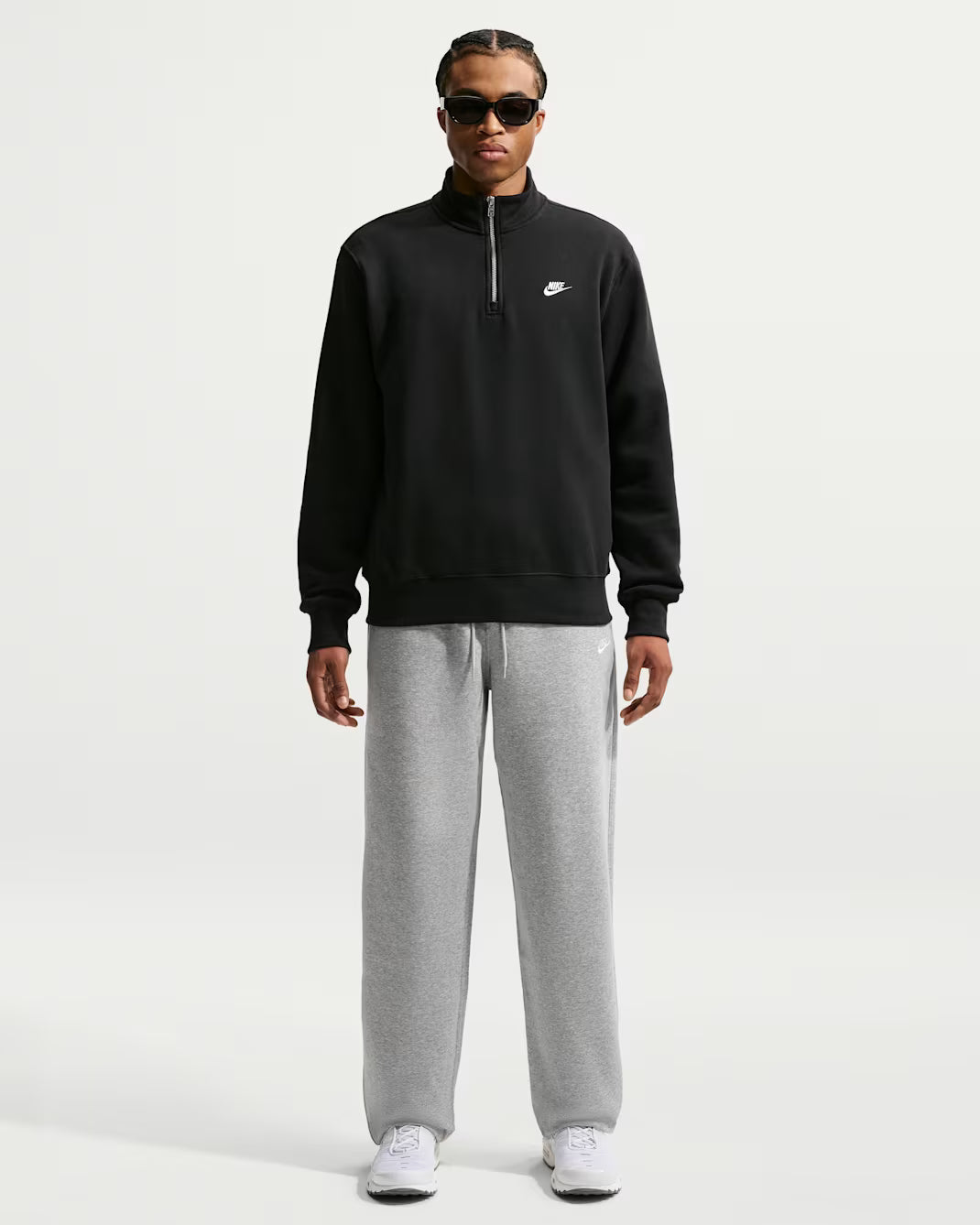 Nike Sportswear Club Fleece FN3864-010 Uomo Nero - Felpa Mezza Zip
