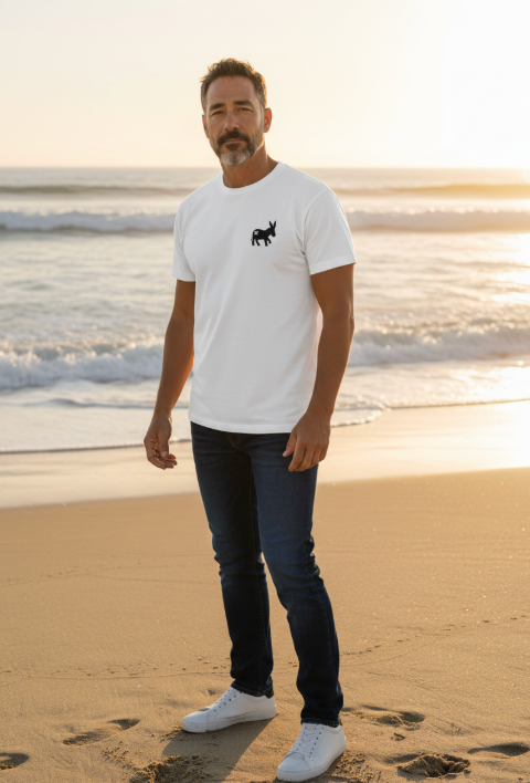 Sensa Cunisiun T-shirt Classic Logo Uomo Bianco/Nero