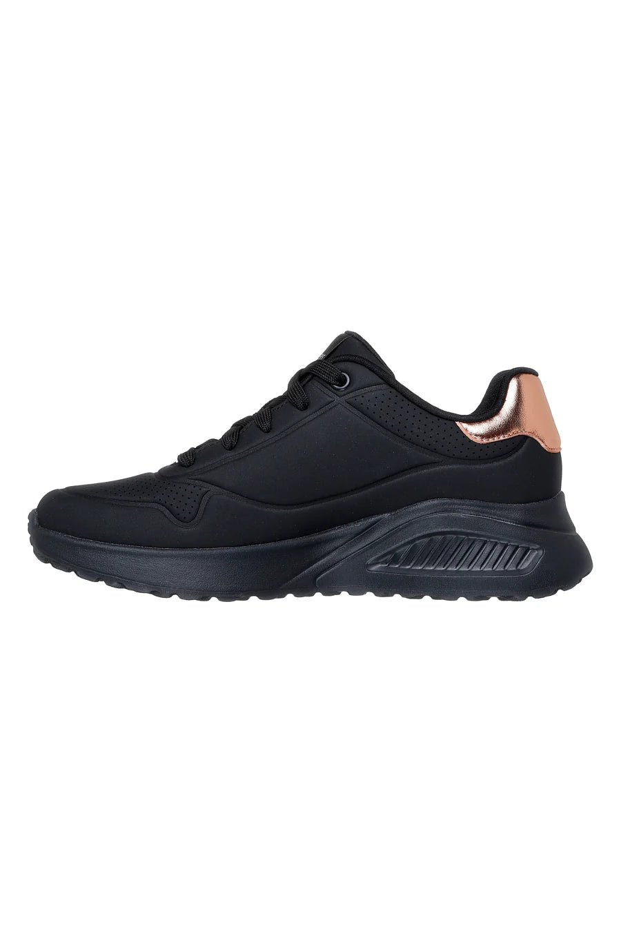 Skechers scarpa sneakers da donna Uno Lite Shimmer Along 177291/BBK nera