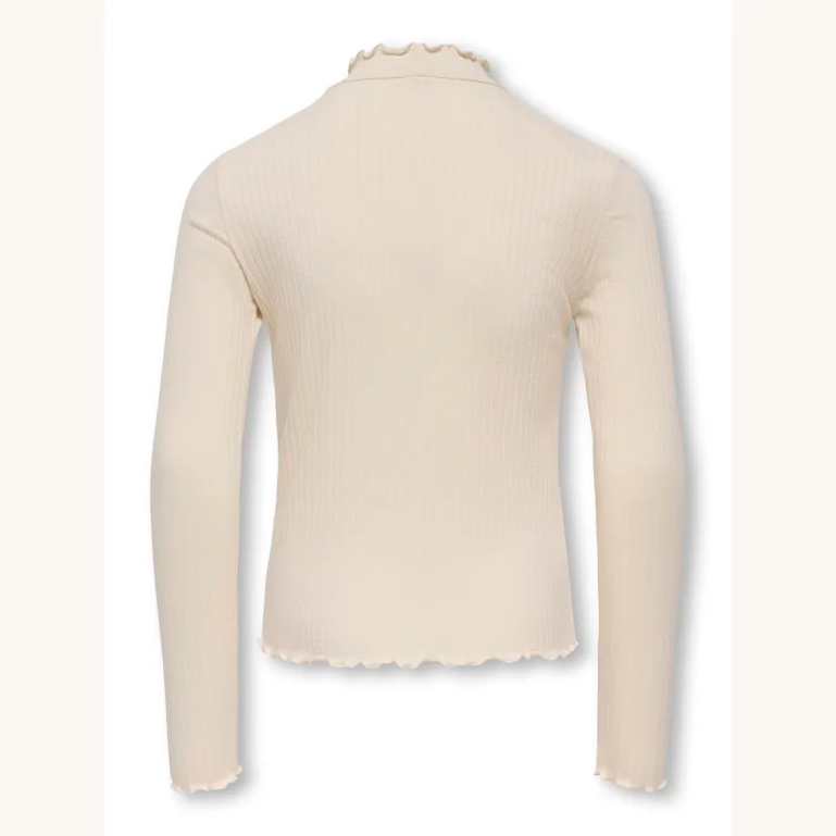 Only KOGFRANSISKA Top 15383013 – Maglia Ragazza Bianca Manica Lunga Slim Fit