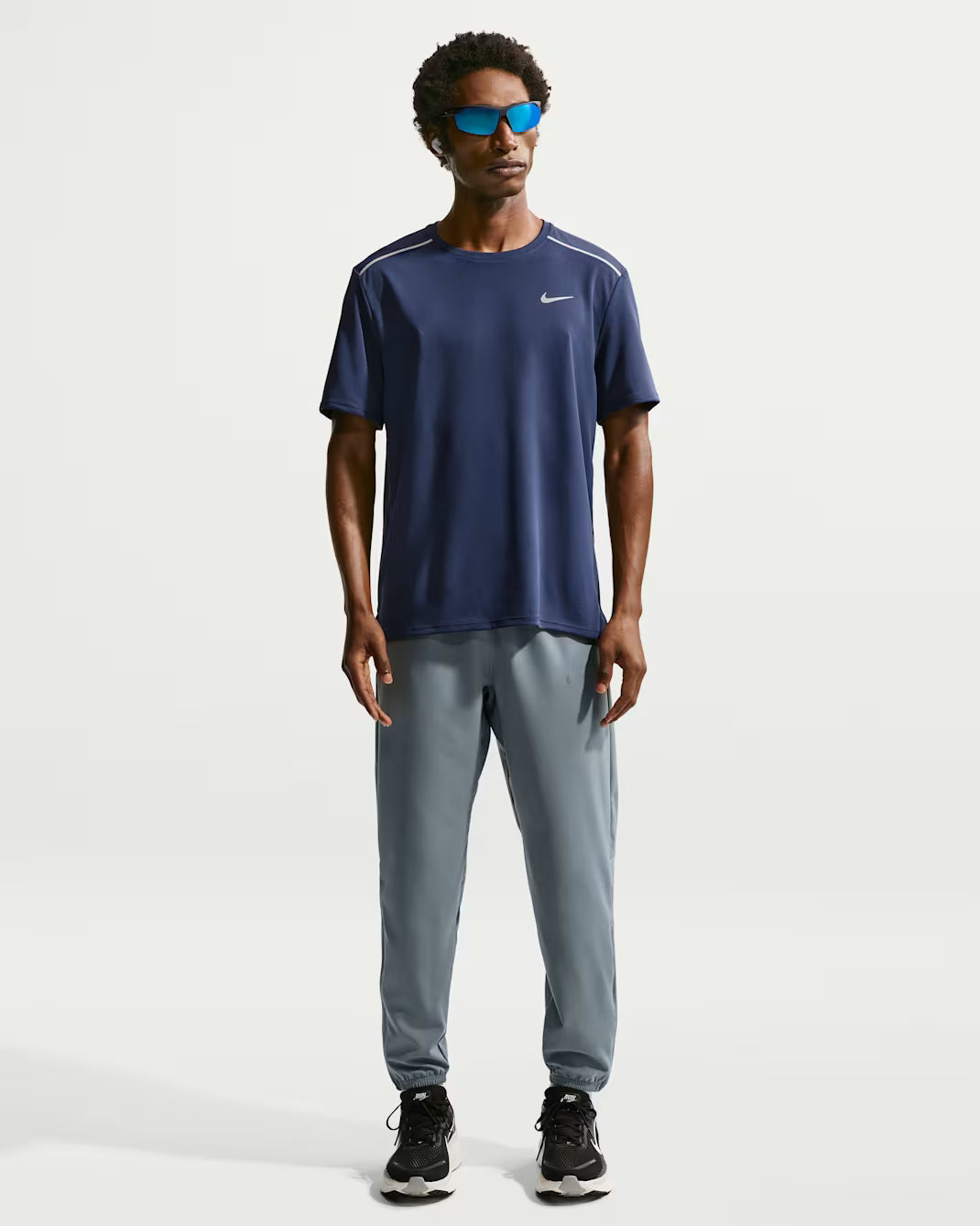 Nike T-shirt running manica corta da uomo Miler IF2082-410 blu