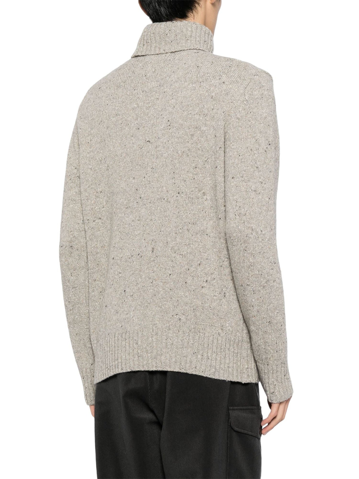 Maglia Tweed Knit Uomo Oatmeal