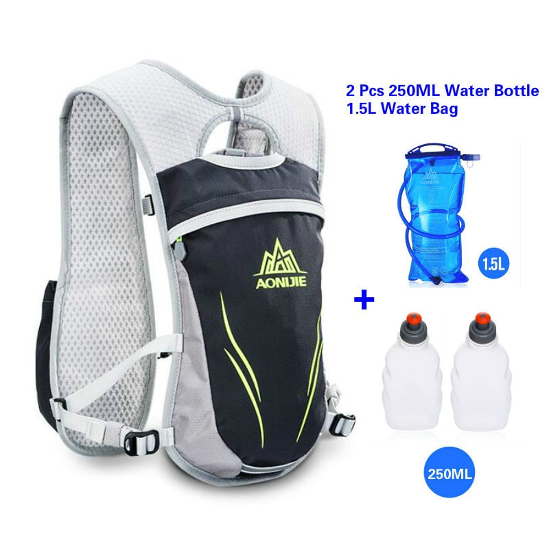 Zaino Running Idratazione Unisex per Maratona con Tasche Multiple
