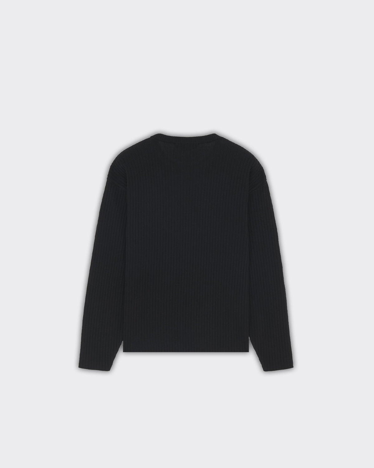Knitwear Label Ribbed Nero