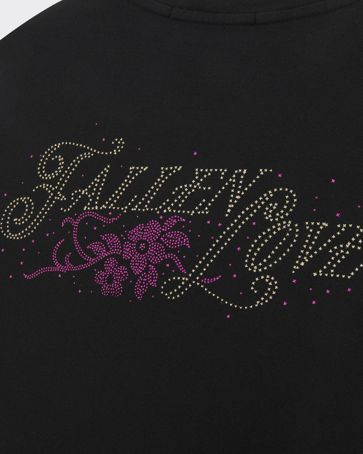 T-Shirt Fallen Love Ribbed Nera