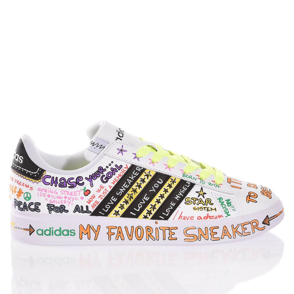 Adidas Sneaker Unisex White Board Graffiti Bianco