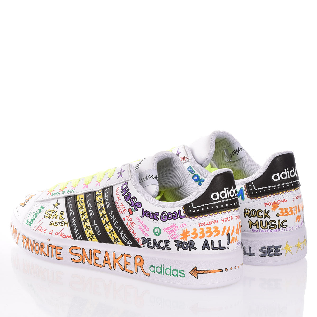 Adidas Sneaker Unisex White Board Graffiti Bianco