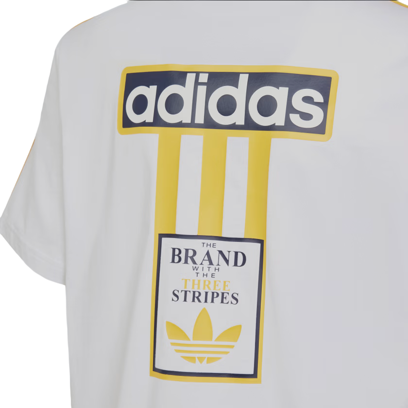Adidas Originals short-sleeve T-shirt for boys Adibreak IN2121 white-gold yellow