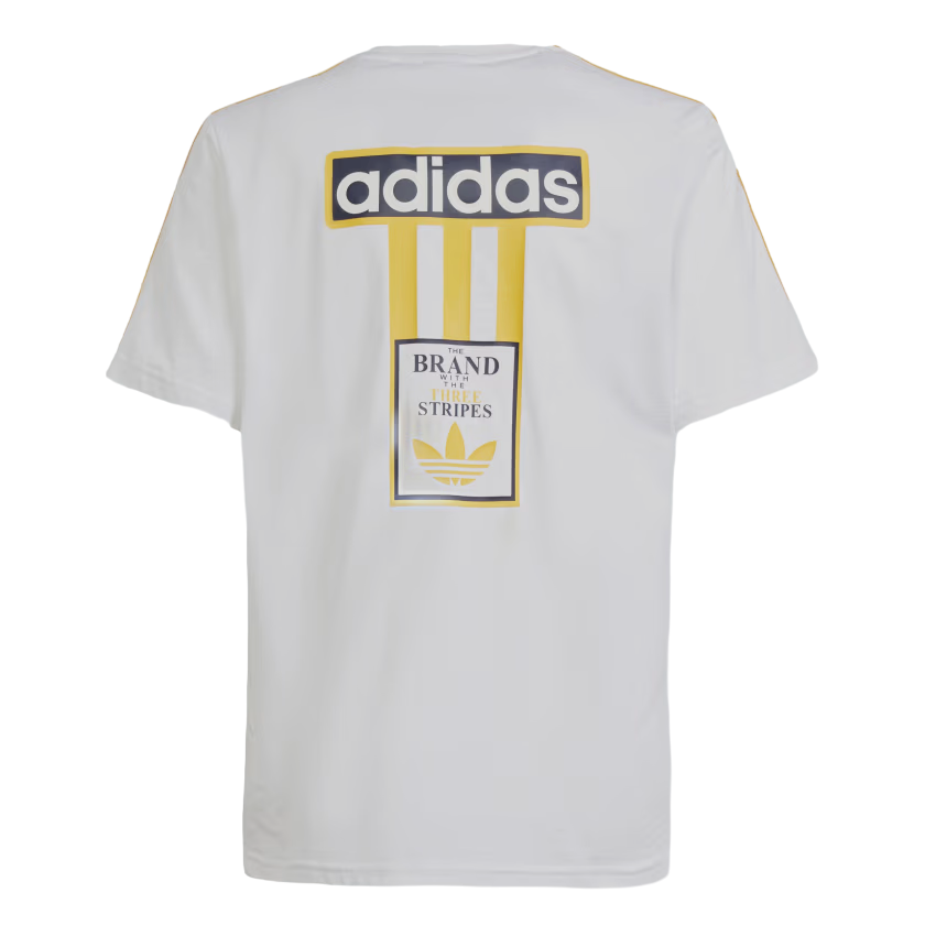 Adidas Originals short-sleeve T-shirt for boys Adibreak IN2121 white-gold yellow