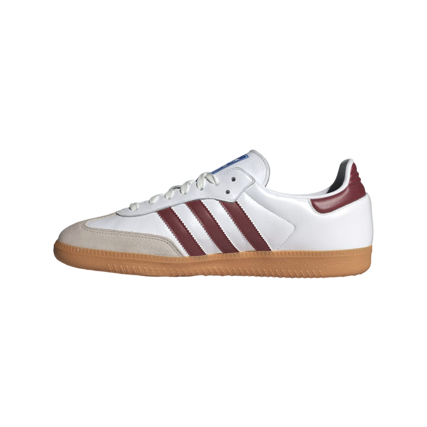 Adidas Originals men's Samba OG IF3813 white-burgundy sneakers