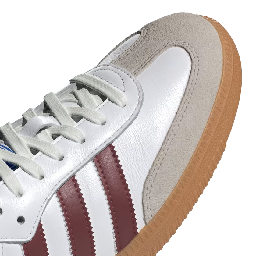 Adidas Originals men's Samba OG IF3813 white-burgundy sneakers