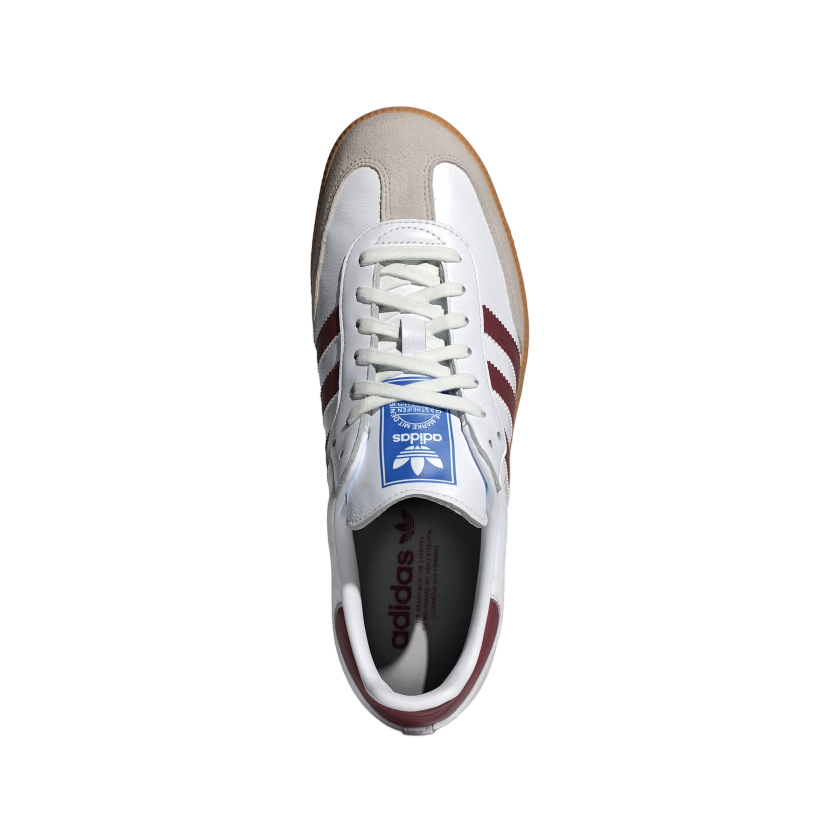 Adidas Originals men's Samba OG IF3813 white-burgundy sneakers