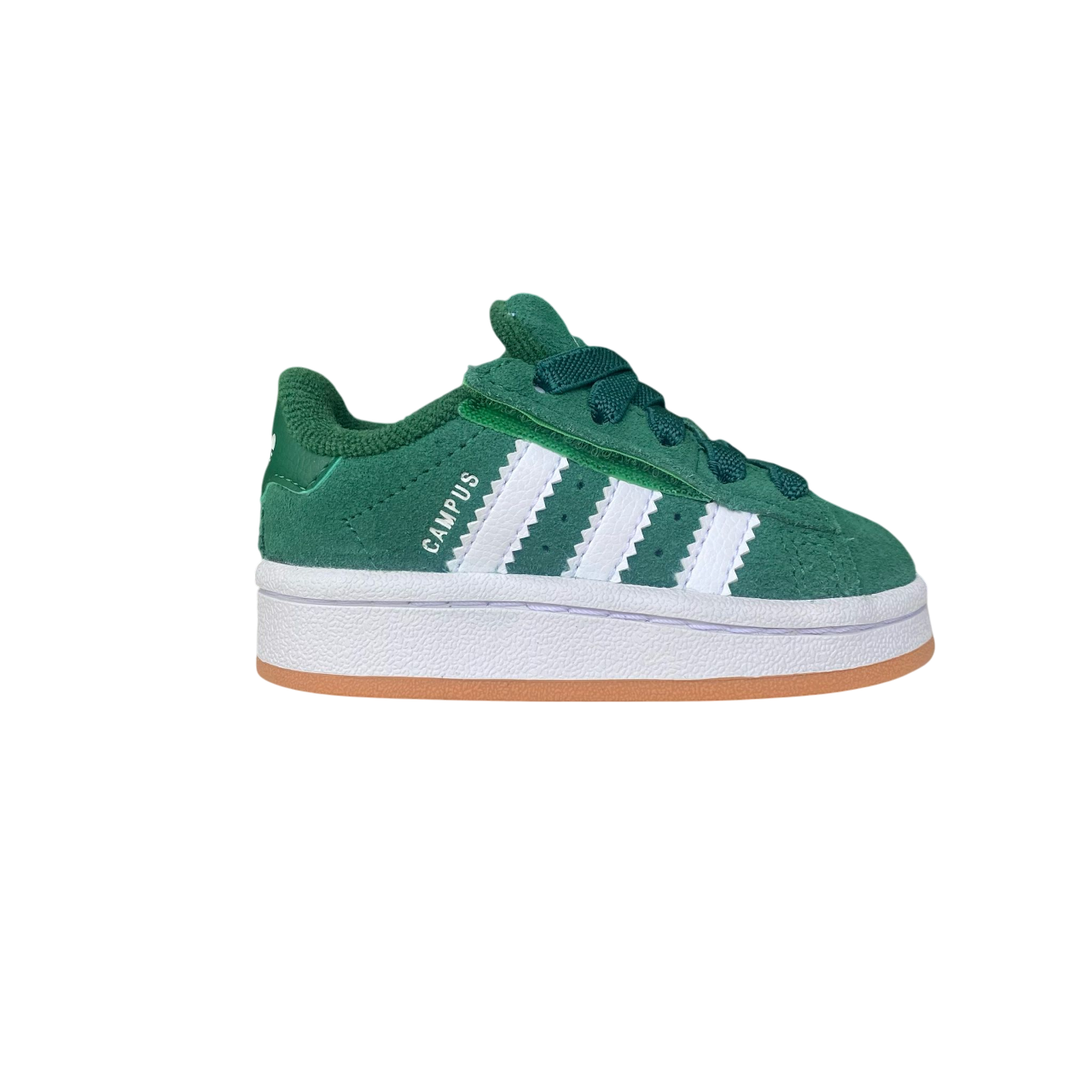 Adidas Originals children's sneakers with hook-and-loop and elastic laces Campus 00s JI4333 green-white