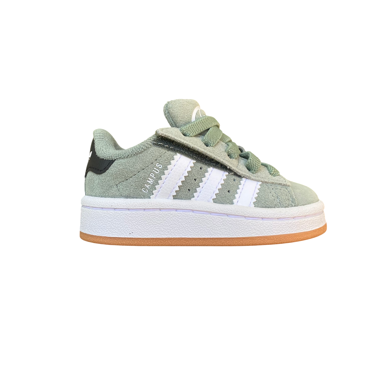 Adidas Originals kids' sneakers with hook-and-loop and elastic laces Campus 00s JP5512 green-white