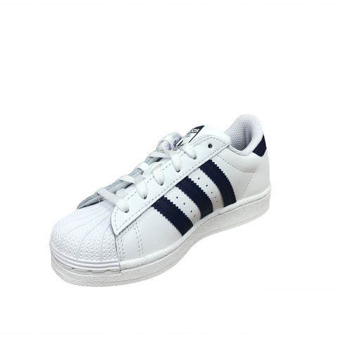 Adidas low-top sneakers for boys Superstar C GZ2884 white-blue