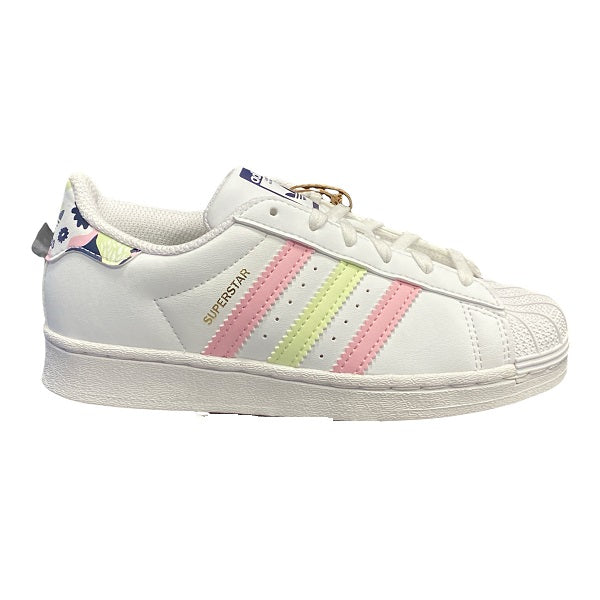 Adidas Originals Superstar C GY3331 White-Pink-Lime Girls' Sneakers
