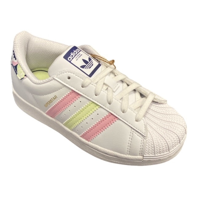Adidas Originals Superstar C GY3331 White-Pink-Lime Girls' Sneakers