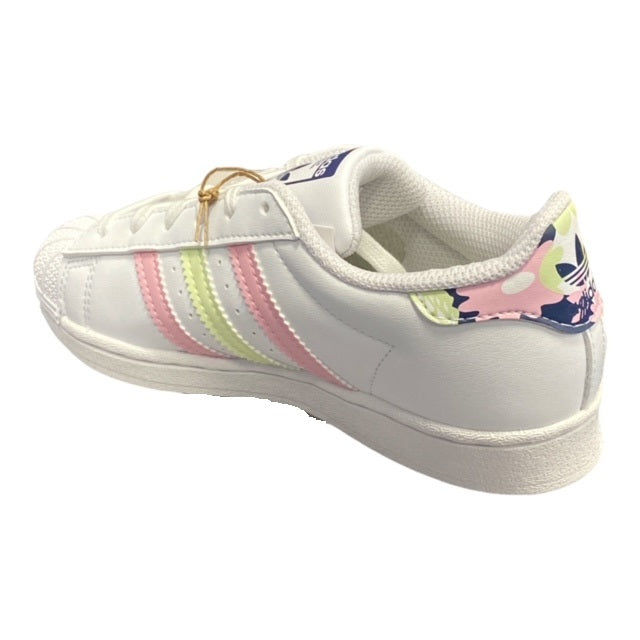 Adidas Originals Superstar C GY3331 White-Pink-Lime Girls' Sneakers