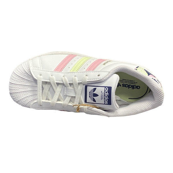 Adidas Originals Superstar C GY3331 White-Pink-Lime Girls' Sneakers