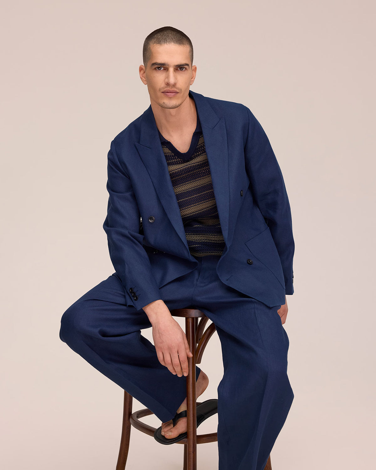 Blazer Jordin Linen Navy Blue